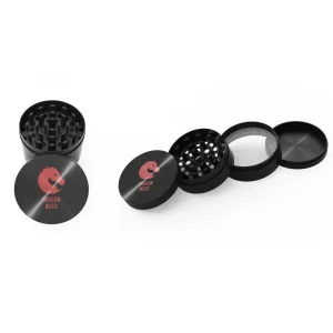 custom metal grinder with custom logo printing 63mm 4-piece