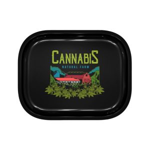 small black metal rolling tray