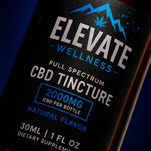 CBD tincture bottle feature